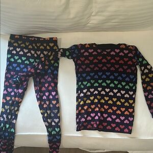 Colorful Heart Pattern Kids Pajamas